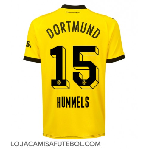 Camisa de Futebol Borussia Dortmund Mats Hummels #15 Equipamento Principal 2023-24 Manga Curta